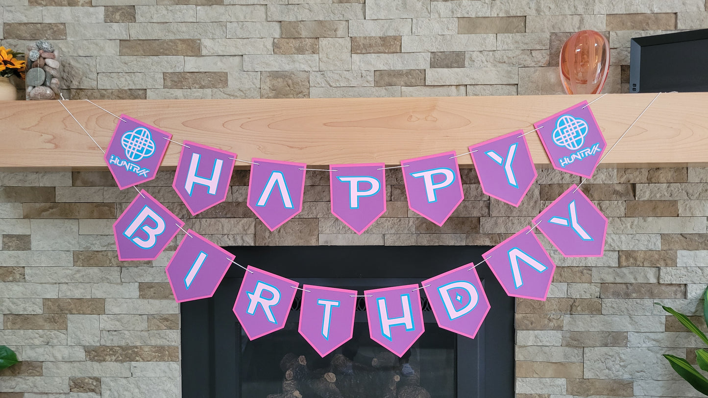 K-Pop Adventure Happy Birthday Banner