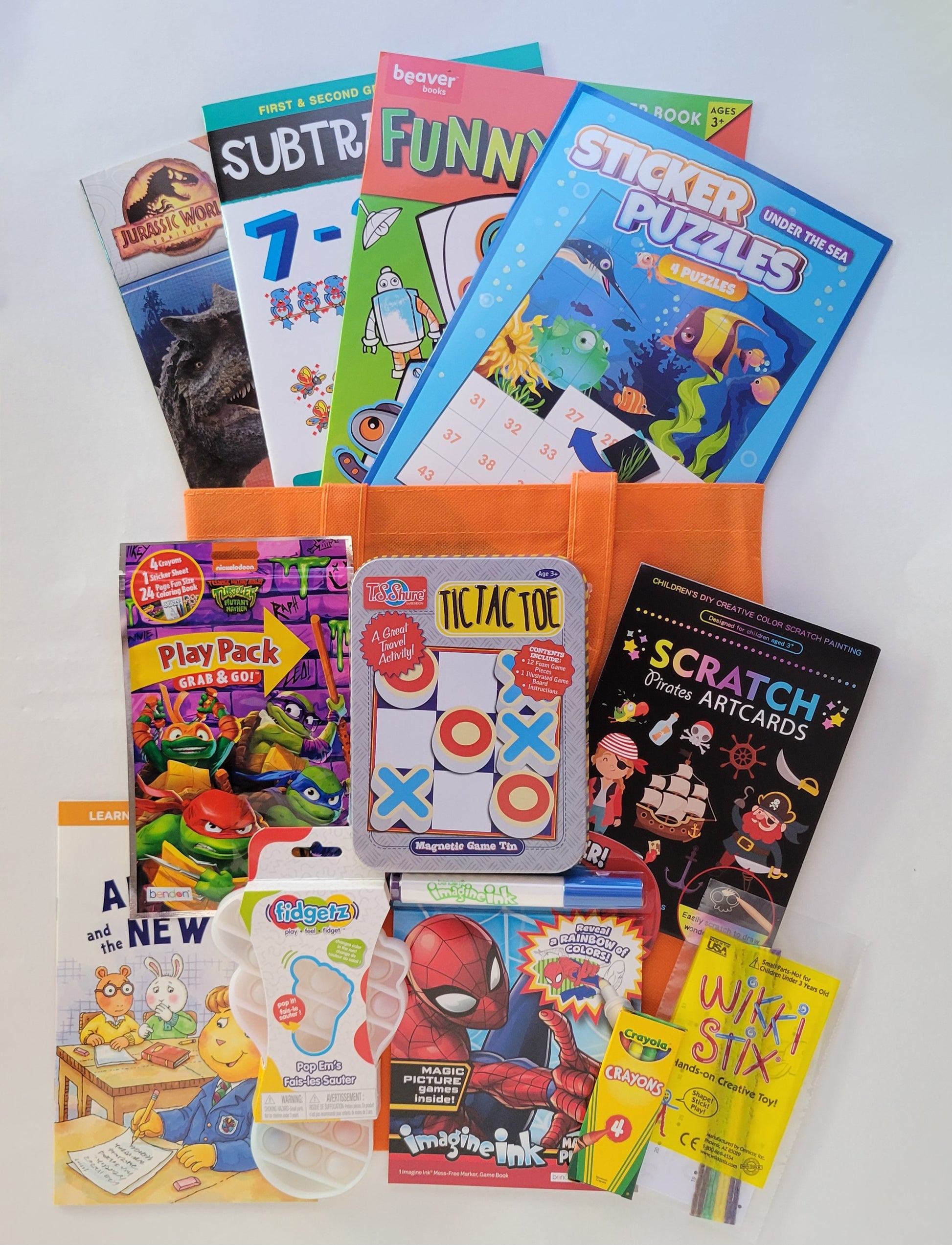 7 Years Old + Boys' Large Activity Bundle - Orange