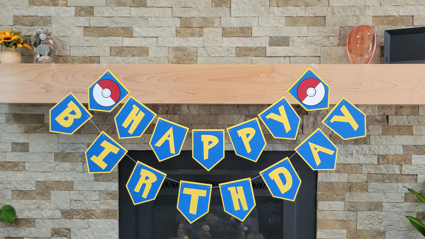 Adventure Trainer Happy Birthday Banner
