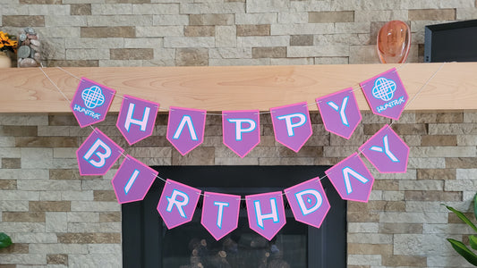 K-Pop Adventure Happy Birthday Banner
